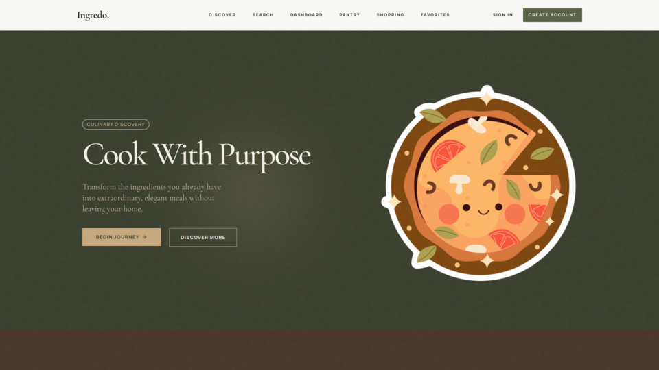Ingredo desktop preview