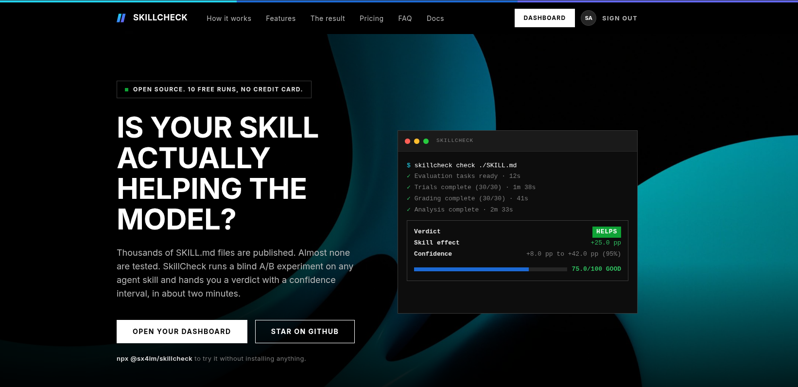SkillCheck desktop preview